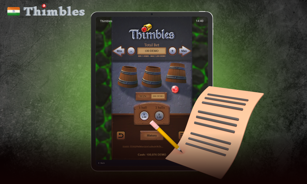Thimbles is easy to play online and simple to get started