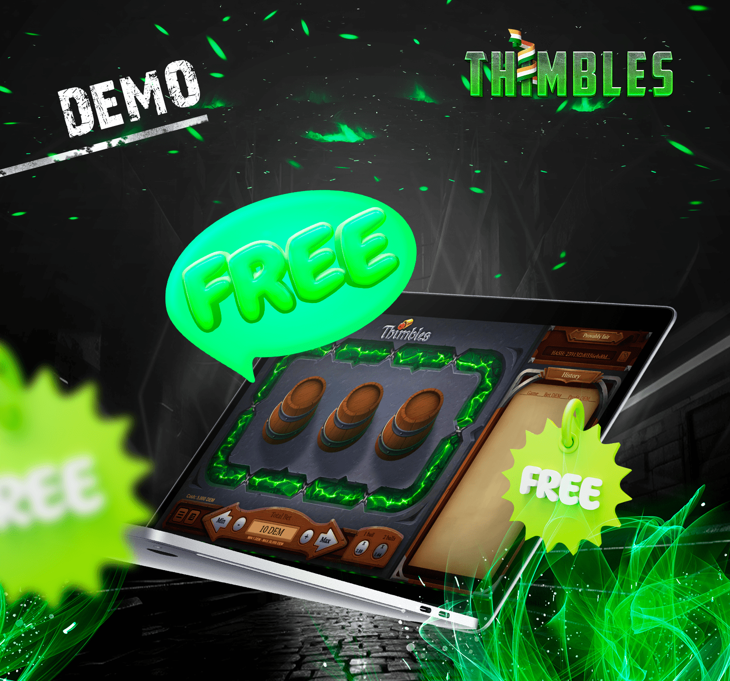 Thimbles offers a demo version of the game