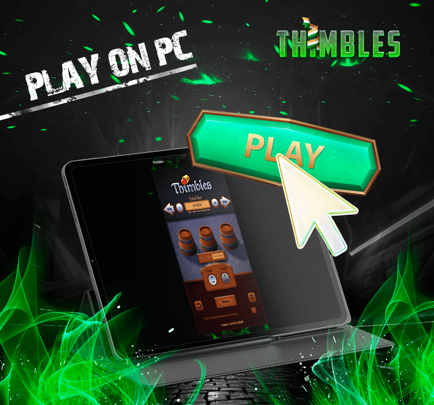 Play Thimbles using the Android emulator
